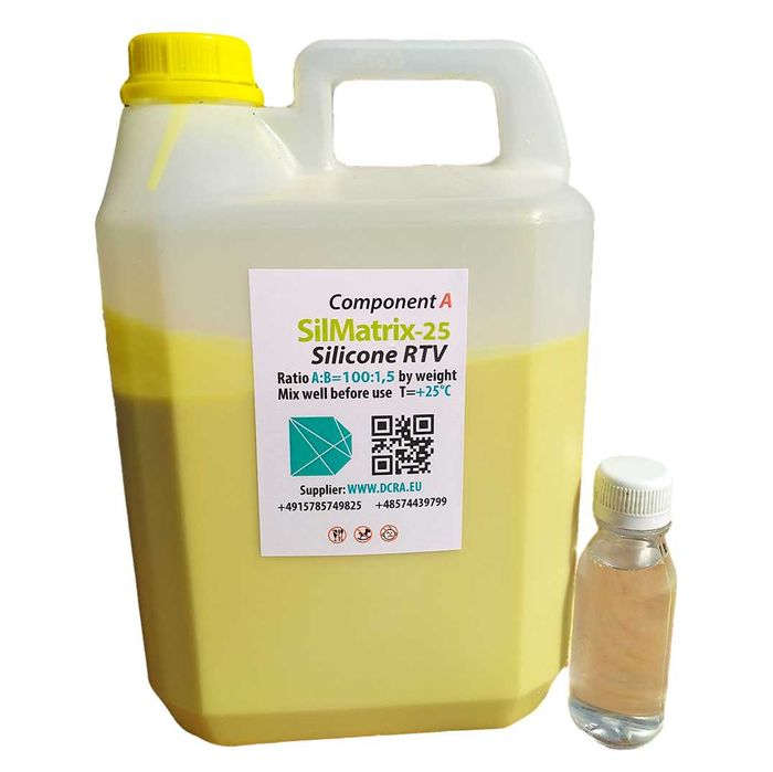 РТВ 2 вискозен силикон за формоване, течен каучук за леене 10 кг