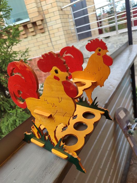 Петушок подставка для яиц на Пасху