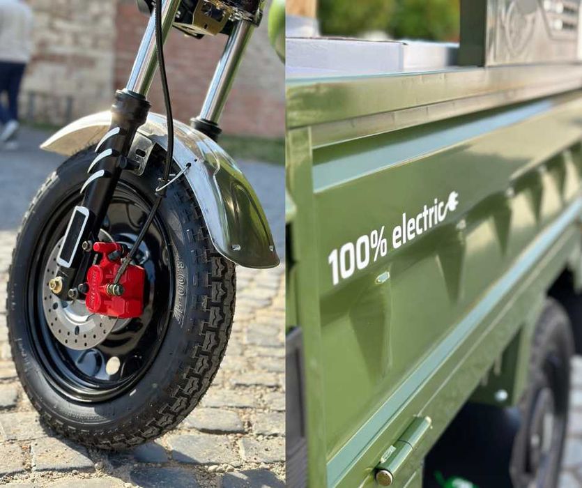 Triciclu electric MoveEco omologat limitat 25 km/h - Garantie 2 ANI