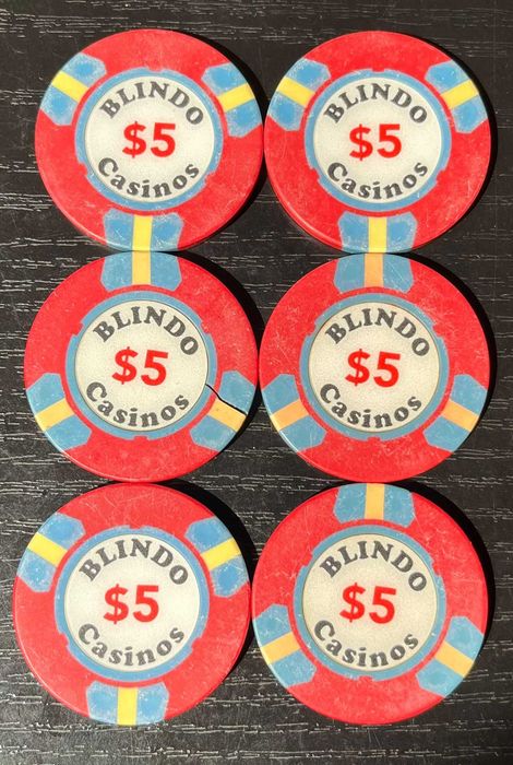 Lot 6 Jetoane Cazinou Vechi - Casino Blindo București (Anii '90) - RARE
