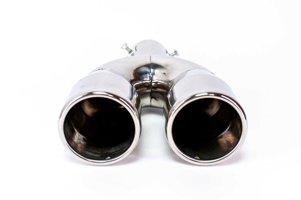 Накрайник за ауспух, двоен, неръждаема стомана