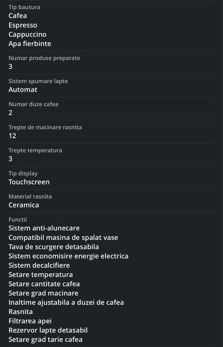 Espressor automat Philips EP2231/40, sistem LatteGo