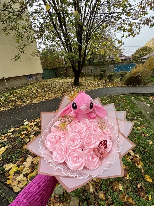 Buchete din sapun si satin(reducere 100 trandafiri 200 lei,51-150)