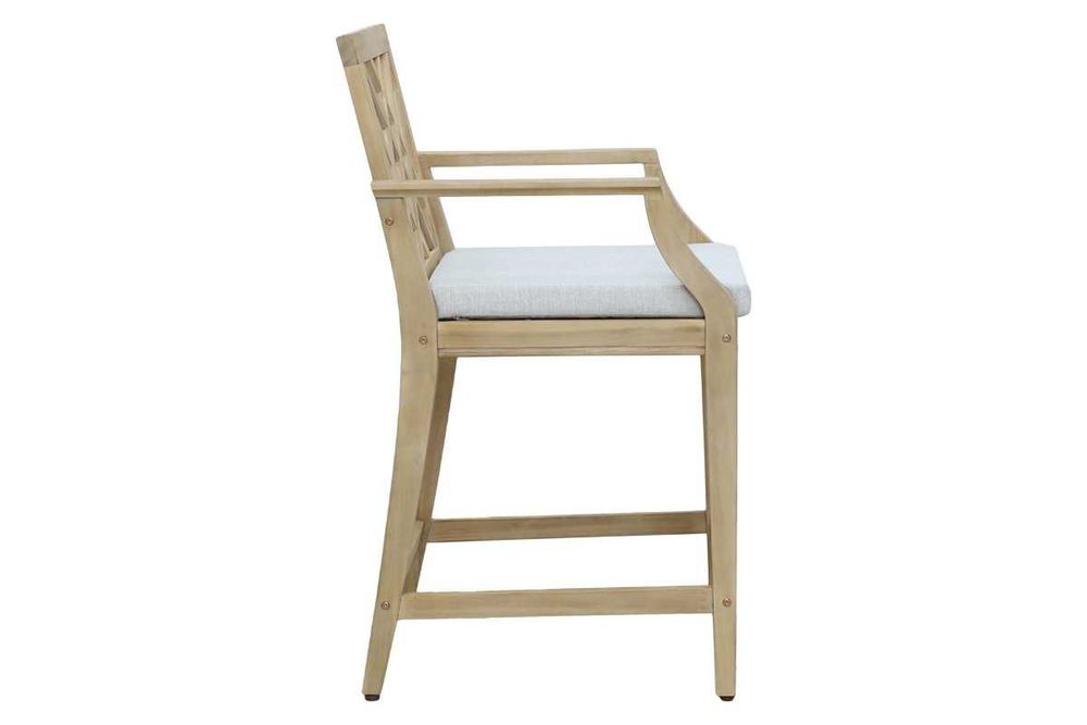 Стилен бар стол Puzzle-home Amalfi, Акациев масив, 59x63.5x104.9cm