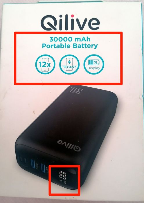 Power bank 30.000 mah rezerva de energie în buzunar nou sigilat