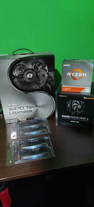 kit amd ryzen 3900xt  am4 asrock taichi x470 32gb ddr4 3200