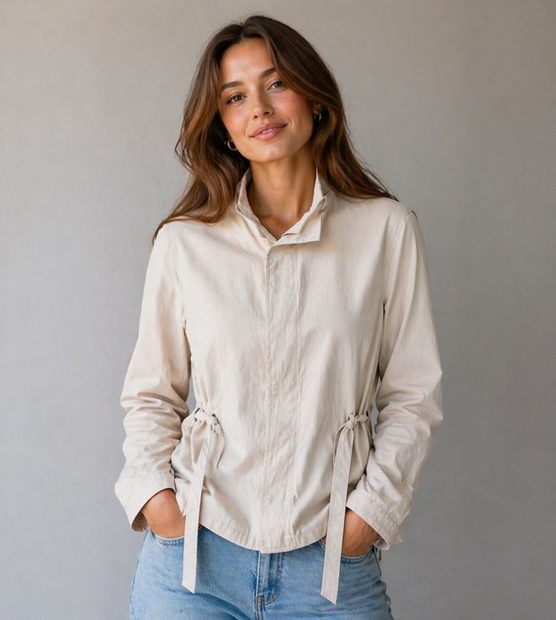Geaca alba Zapa marime 40,100%bumbac