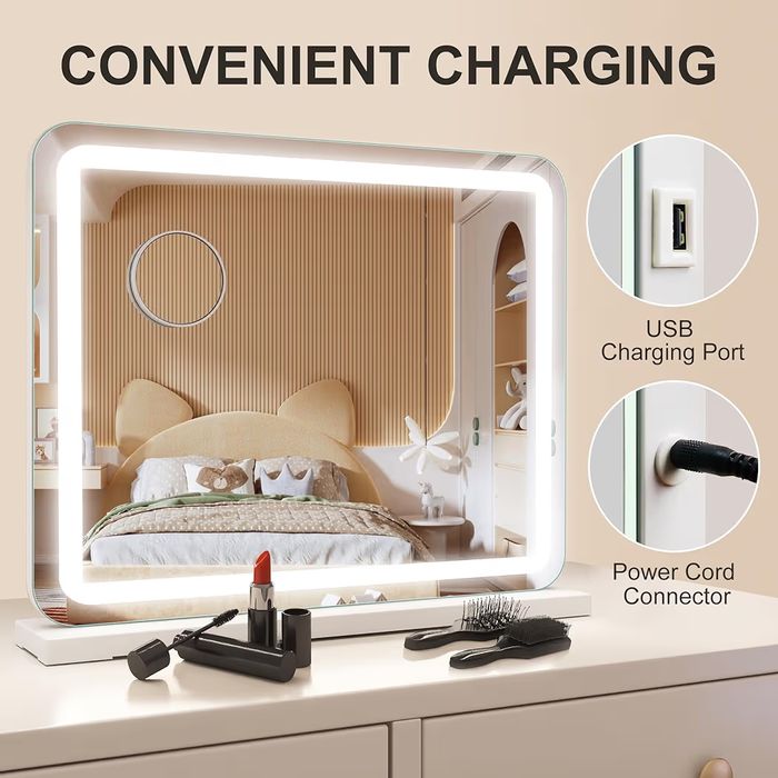 Огледало за грим с led педсветка  FENCHILIN  облак  45×55 см