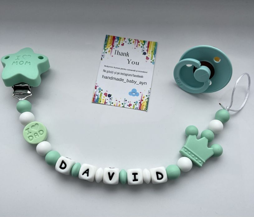 Lănțișoare personalizate pentru suzetă