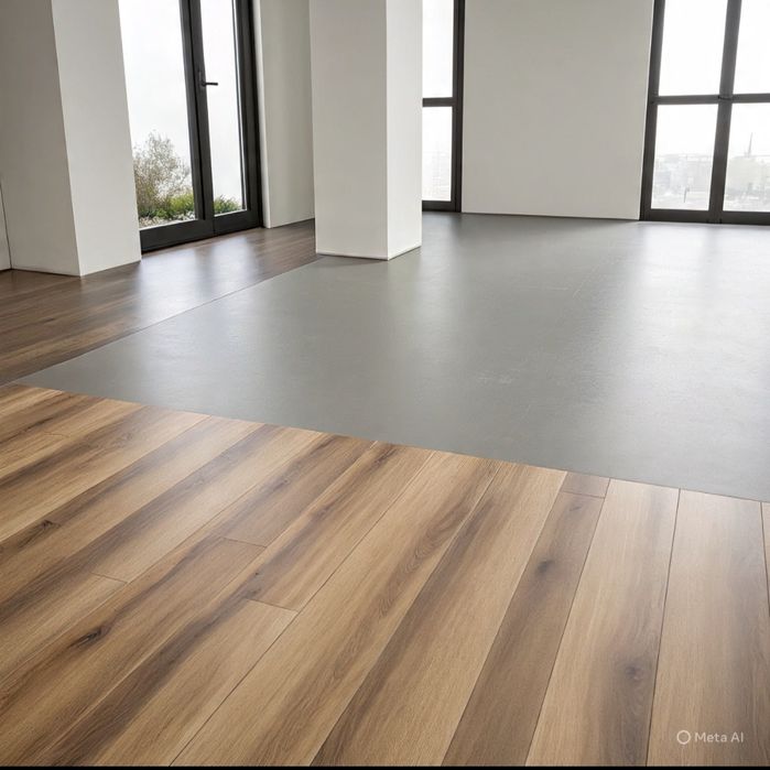 Укладка ламината линолеума.