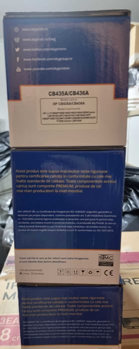 Cartus toner max 3buc HP Skyprint 2500 pagini CB435A/CB436A/CE285A