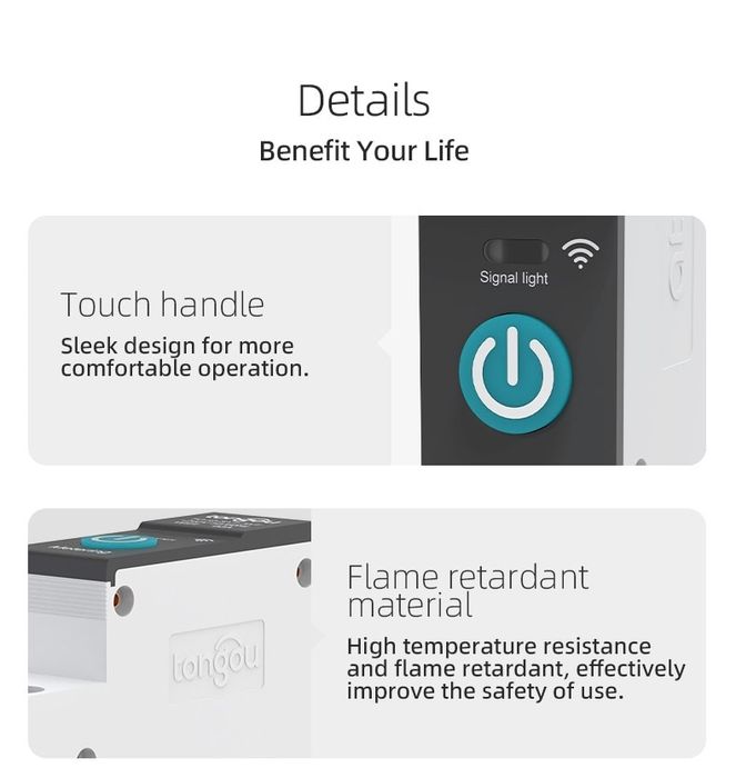 Tuya Smart WiFi DIN смарт-ключ TO-Q-SY1-JWT 63A с отчет на ел. енергия