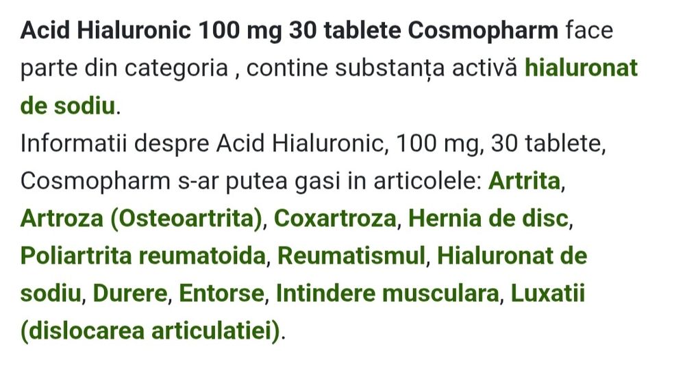 Supliment Acid Hialuronic sigilat