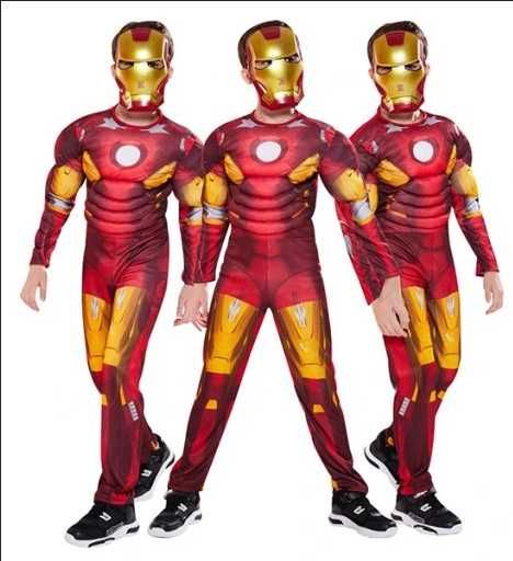 Детски костюм на Железния човек с мускули и маска + ПОДАРЪК йо йо