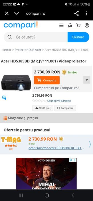 Videoproiector Acer HD5385BD