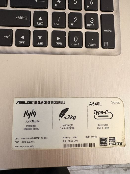 Laptop ASUS A540L