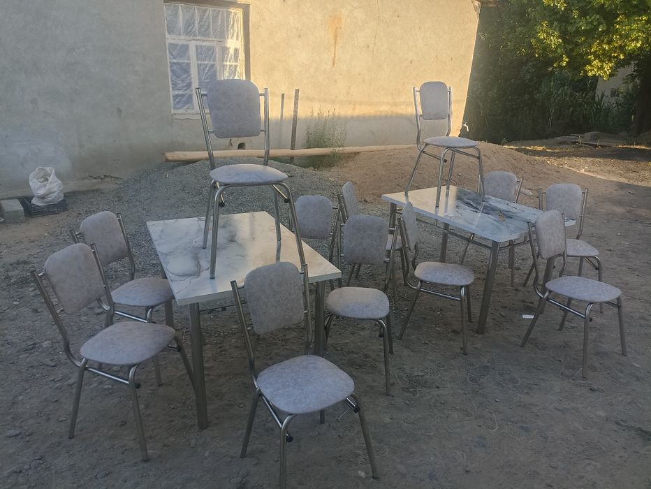 Nerjaveyka va chorniy metaldan yasalgan stol va stullar yasab beramiz
