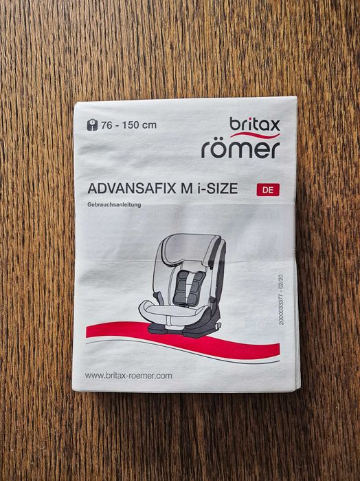 Ново столче Britax Römer Advansafix M i-Size (15мес - 12год) с ISOFIX