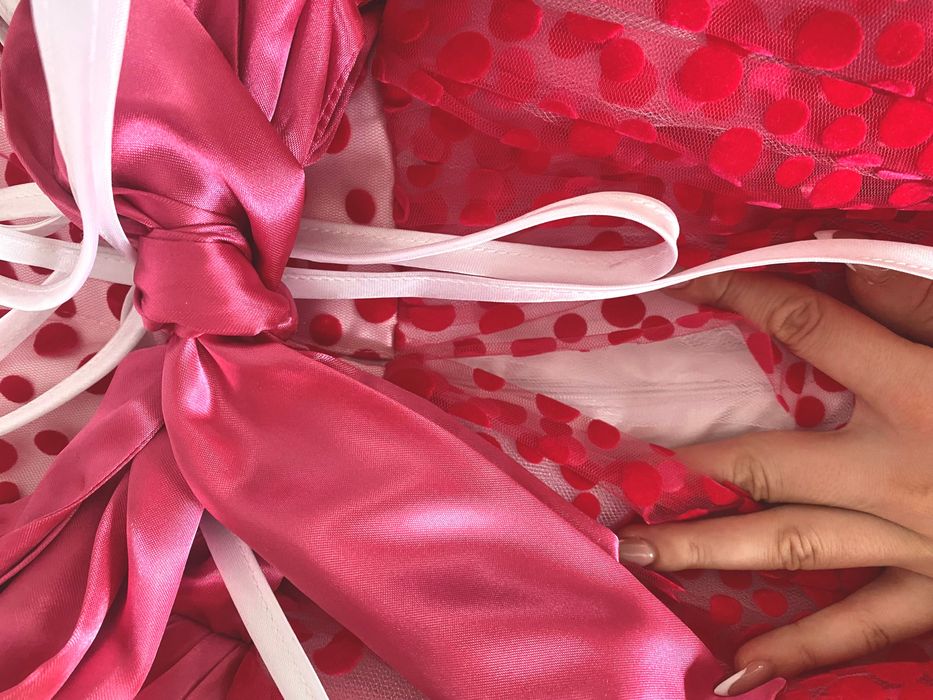 Официална розова рокля