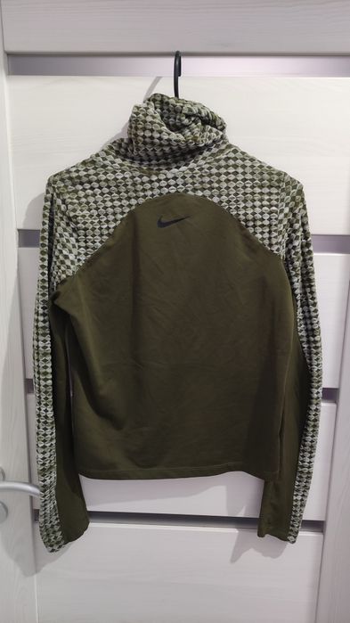 Дамска спортна блуза Nike с поло яка - маслинено зелено, размер S