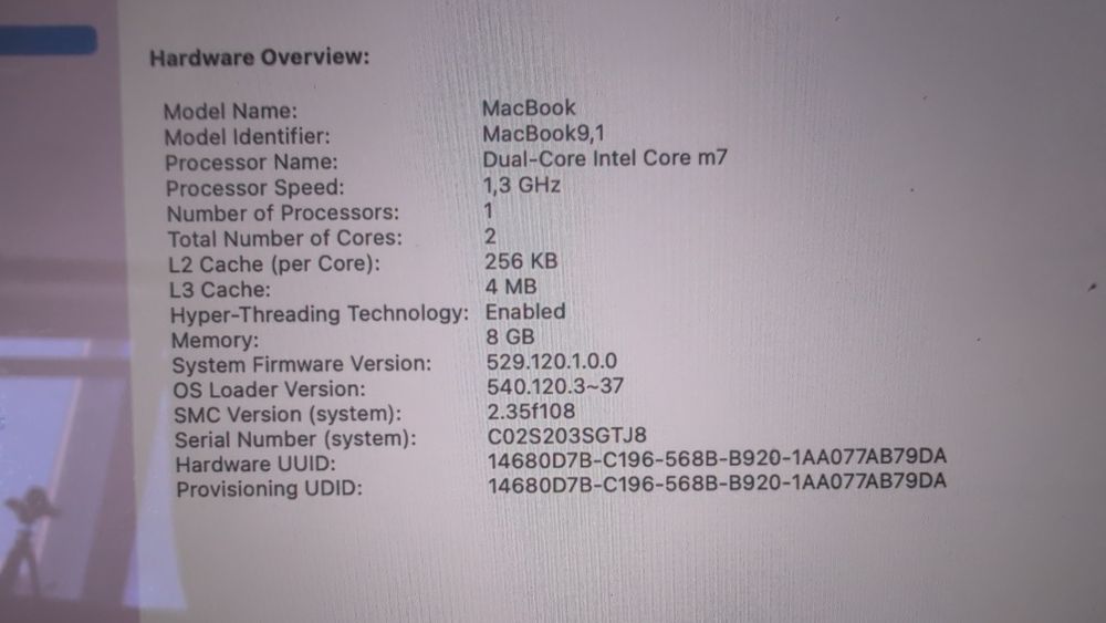 MacBook 12 Intel core m7
