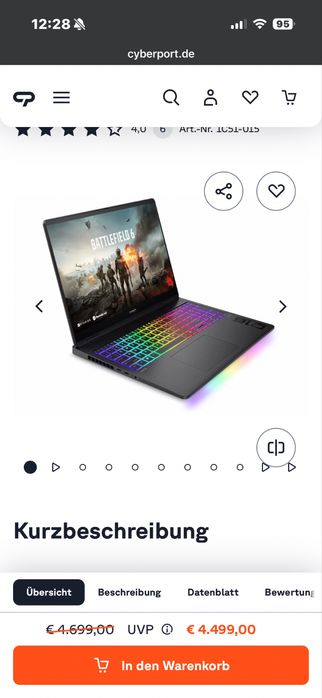 Gaming Laptop Omen 16‘‘