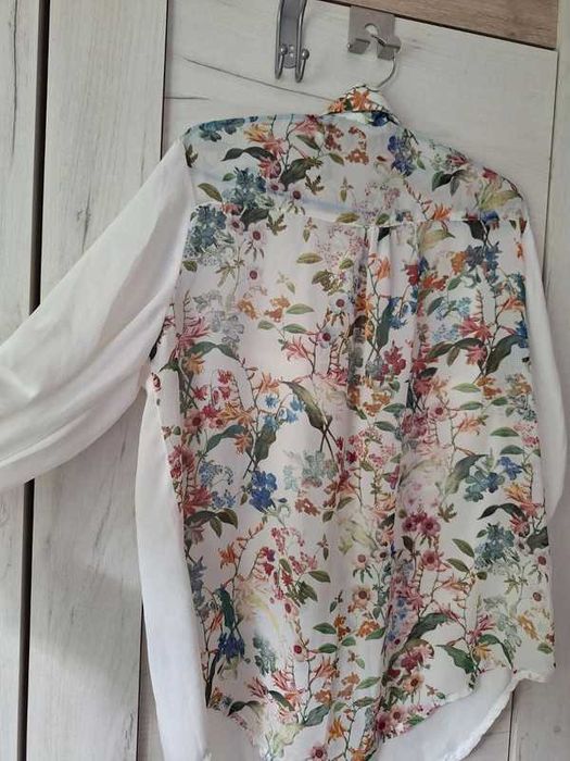 Camasa alba office inflorata Orsay