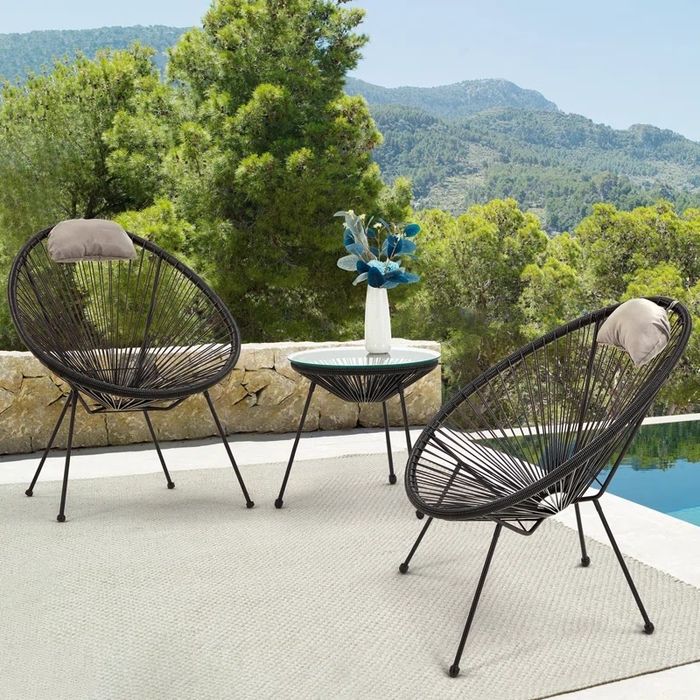 Луксозен Комплект Acapulco от Кафяв Ратан – За Балкон, Веранда и Гради