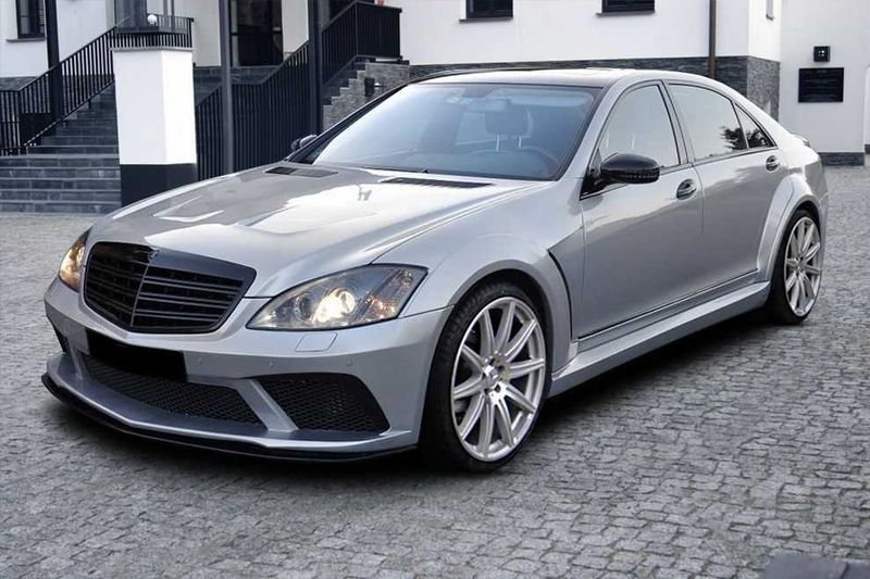 Решетка за Mercedes W221 S-Class (2005-2010) - AMG Silver/Black