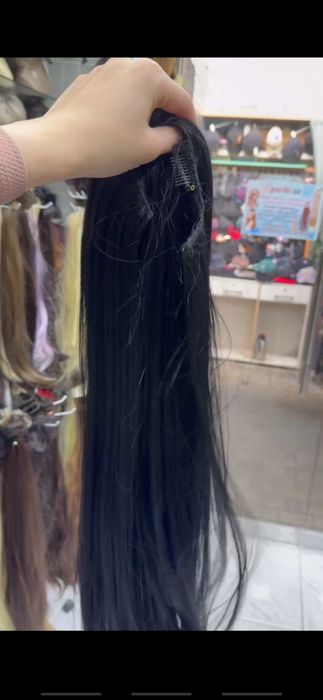 Narashka zakolkalik soch 80 sm qora rang