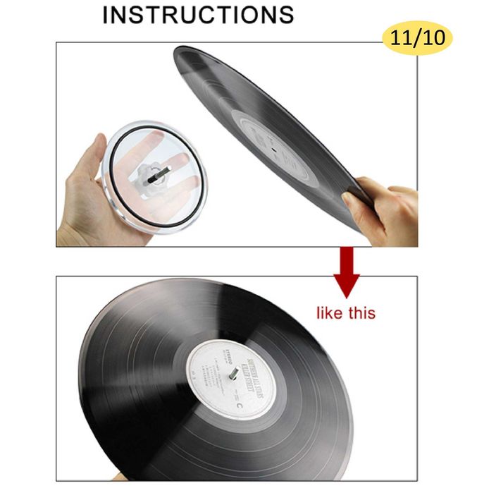 Вакуум Протектор Защитава Етикета при Ръчно Миене на Грамофонни Плочи