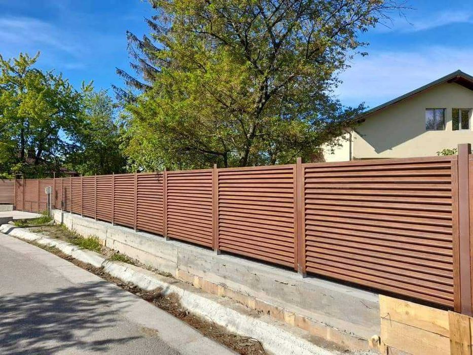 Garduri din panou stil jaluzele, sipca metalica, tabla si alte modele