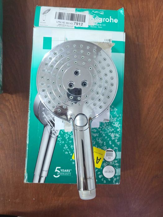 Para de dus Hansgrohe Select S 120 3 jet, finisaj alb-crom