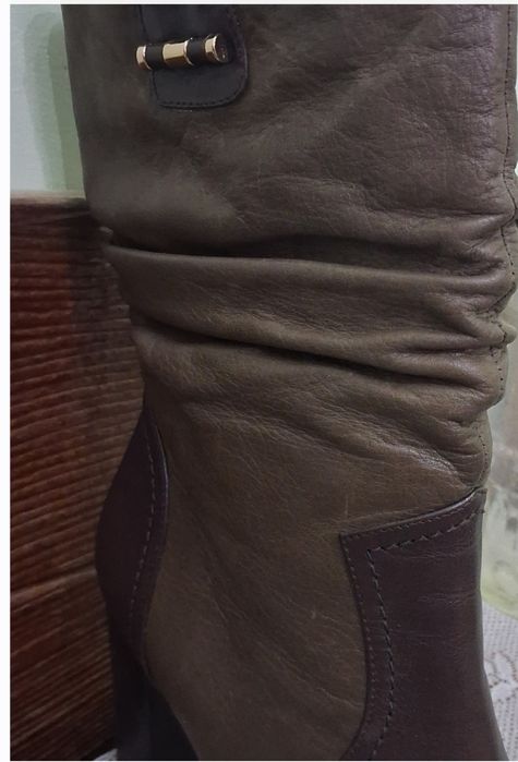 Сапоги женские, натуральная кожа, размер 39