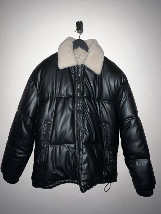 ZARA jachetă - geaca de iarna blană, black, L size