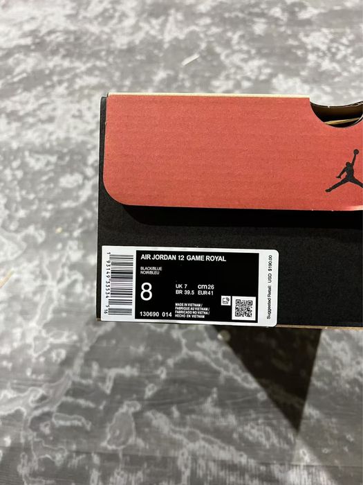 Air Jordan 12 Retro Black Game Royal