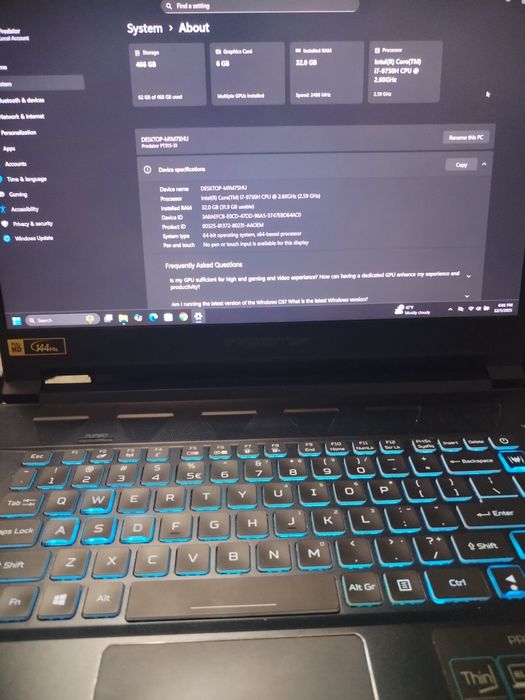 Acer predator gaming z 650 ca nou + bec nou cu modul  am si laptop pre