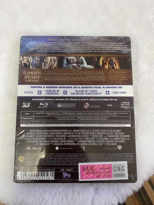 Blu-ray The Hobbit The Battle of the Five Armis 3D+2D steelbook