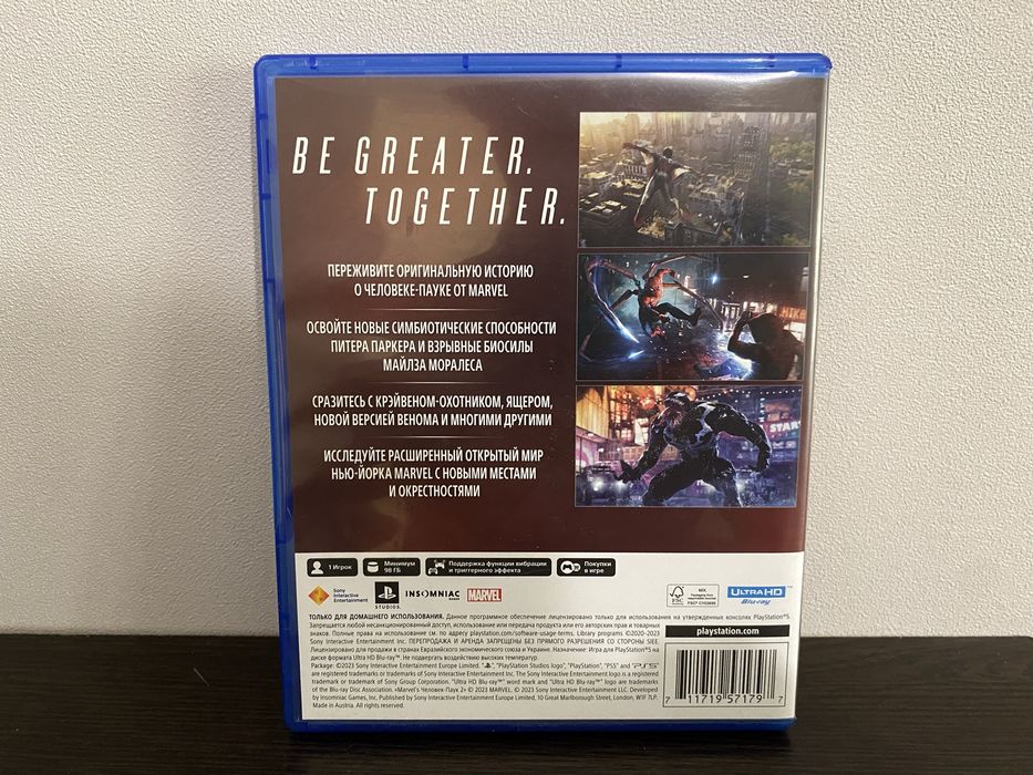 Человек паук 2 ps5 диск игра Spider man 2 пс5