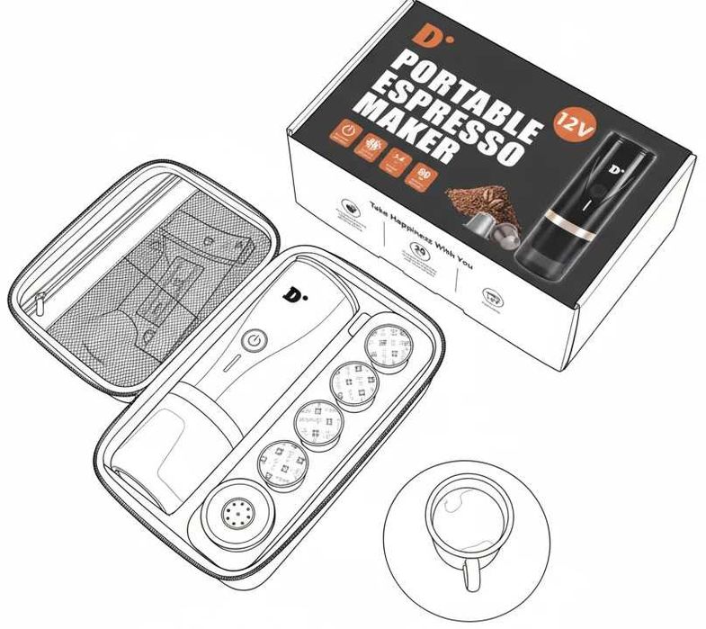 Espressor auto portabil DINIWID 12V - Espressor auto camping off road overlanding - Espressor 12V Camion