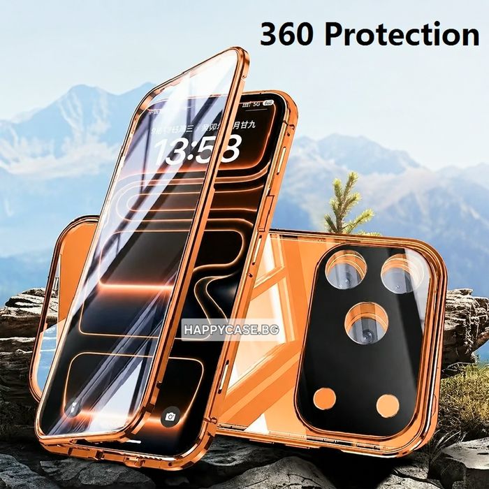 Honor 600 / 600 Pro / Двоен 360° магнитен кейс с камера протектор
