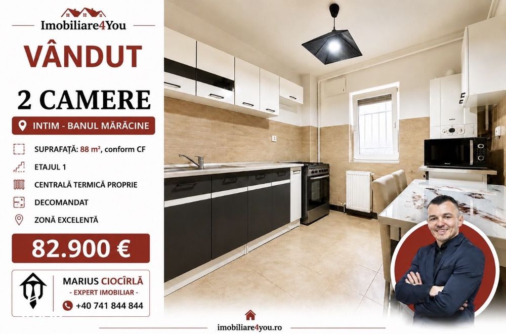 Apartament 2 camere | Decomandat | Etaj 1 | Centrală termică proprie — fotografia 1