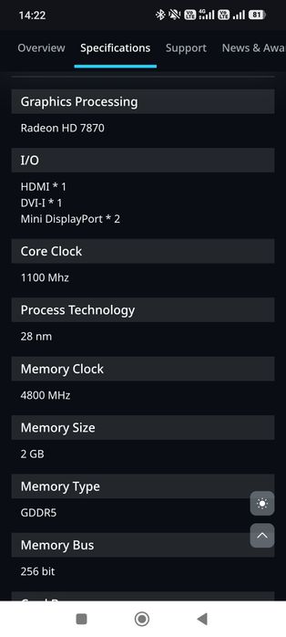 Placa video AMD 2GB