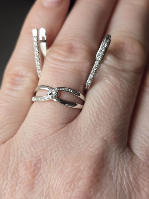 Золото комплект с бриллиантами 585пробы