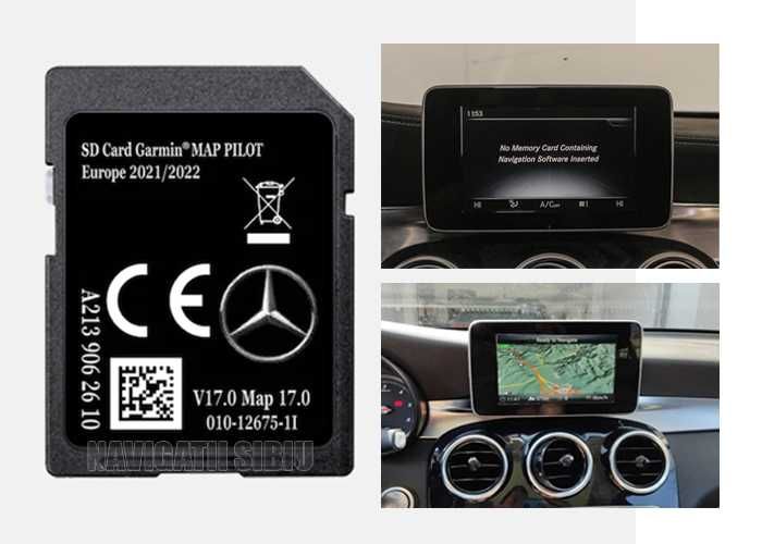 Card navigație Mercedes W205 W213 GLC V-Class Garmin Europa 2023
