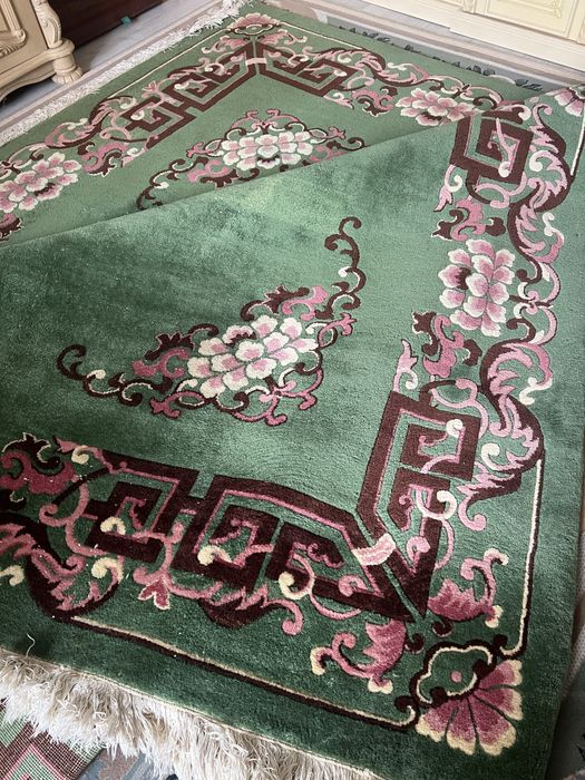 Ковер шерстяной натуральный, посуда