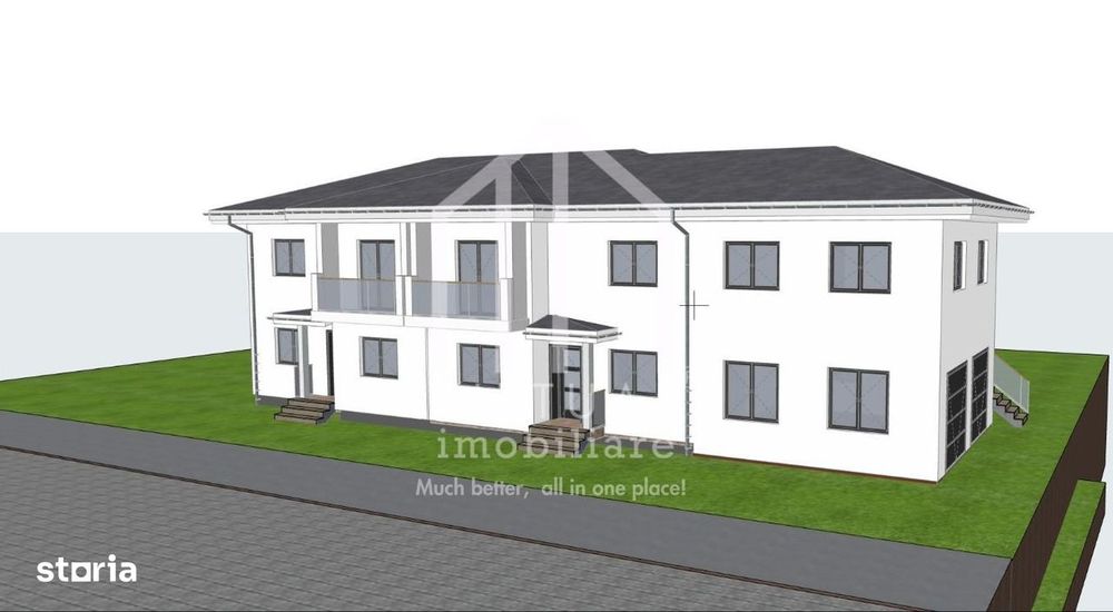 Duplex la rosu cu 4 camere, 117mp utili,  230mp teren, Selimbar