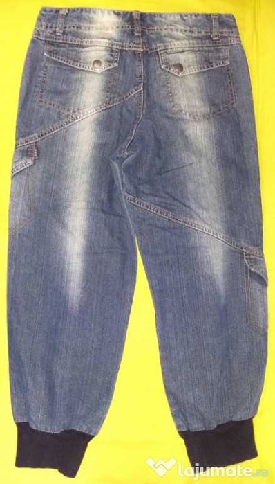 Blugi 3/4 Denim Jeans pescar salvari bufant Esprit slimfit buzunare