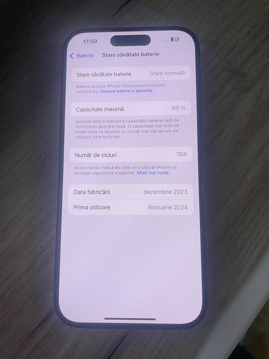 Vand iph 15-PRO 256-Gb stare perfecta