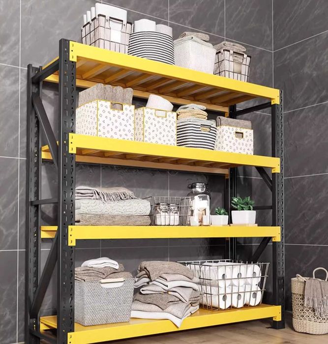 Стеллаж с прочными полками для банок и бытовых вещей